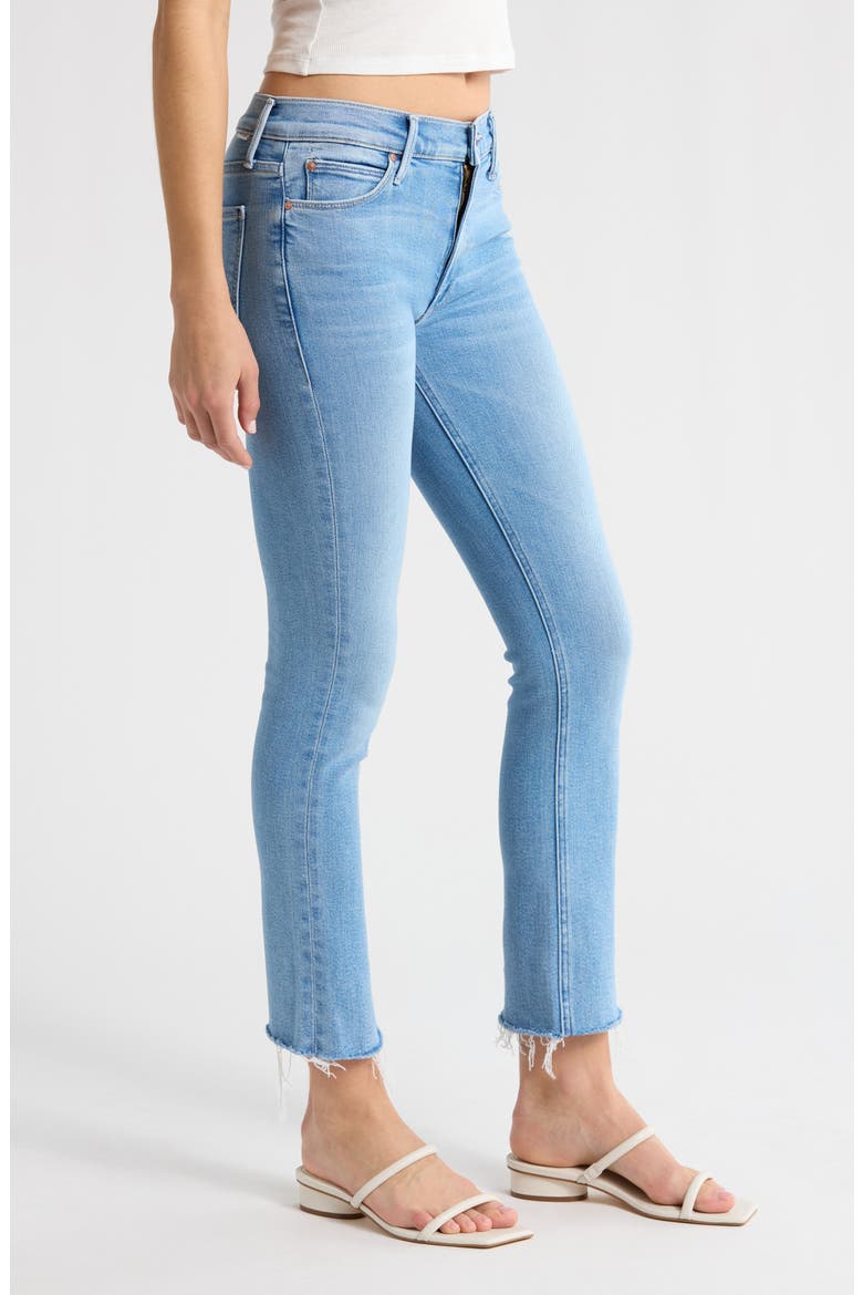 The Dazzler Lil Mid Rise Fray Hem Ankle Jeans, Alternate, color, BLESSING IN DISGUISE