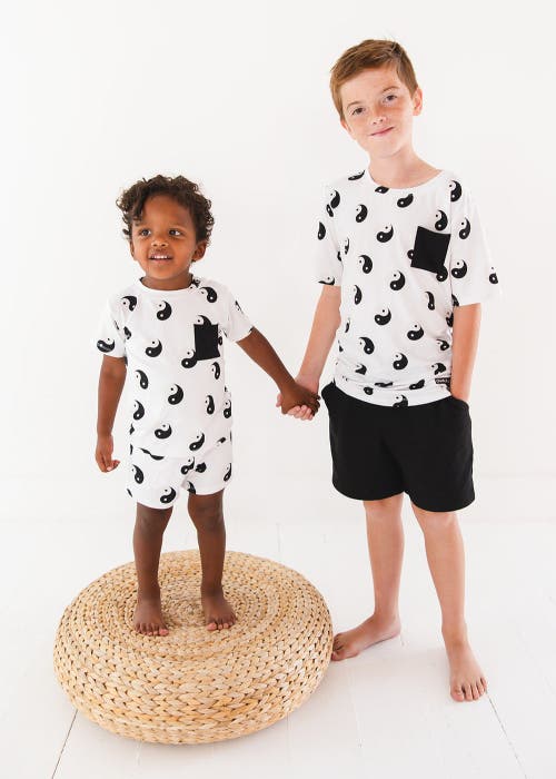 Charlie Lou Baby ® Yin & Yang T-shirt And Shorts Set In White