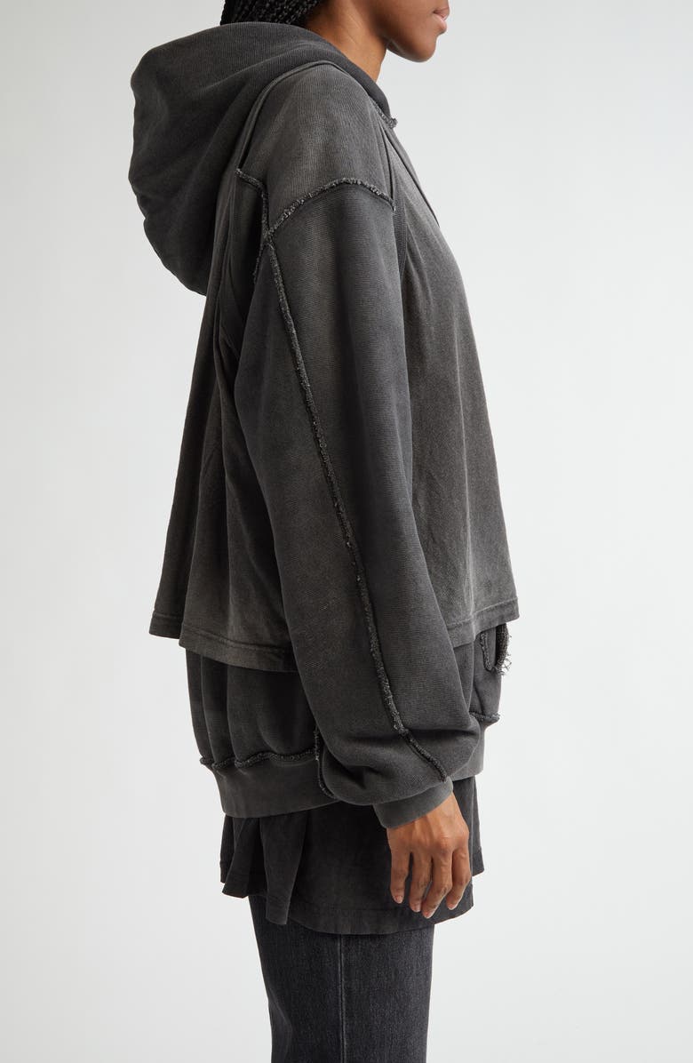 Alexander Wang Gender Inclusive Oversize Layered Hoodie, Alternate, color, 
