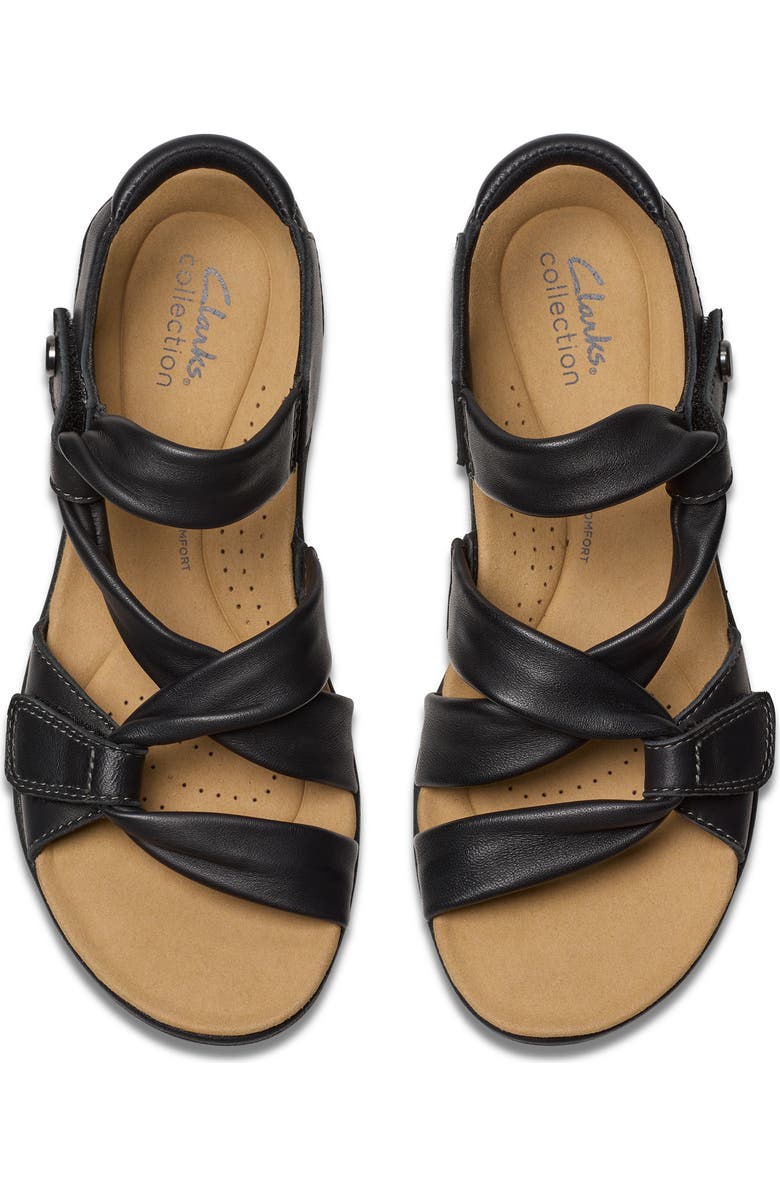 Clarks<sup>®</sup> Laurieann Bell Sandal, Alternate, color, Black Leather