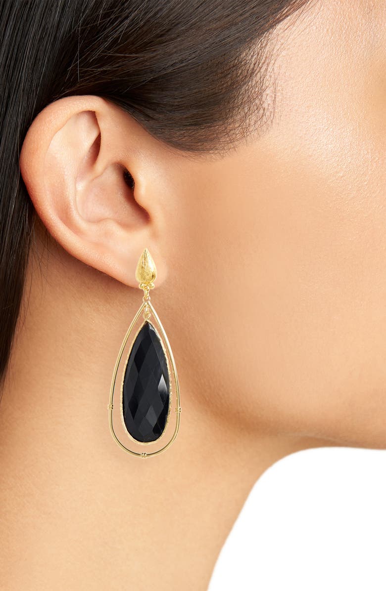 Gas Bijoux Serti Cage Drop Earrings, Alternate, color, 