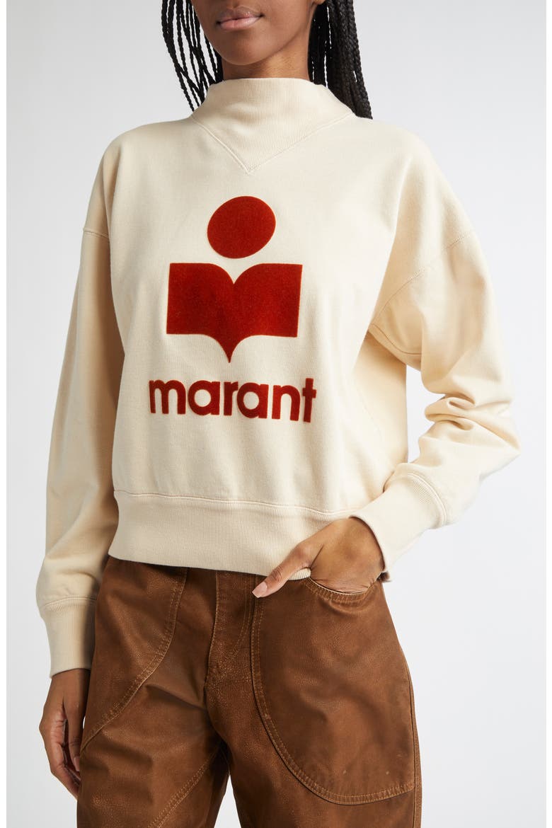 Moby Logo Sweatshirt, Alternate, color, BEIGE/ RUST