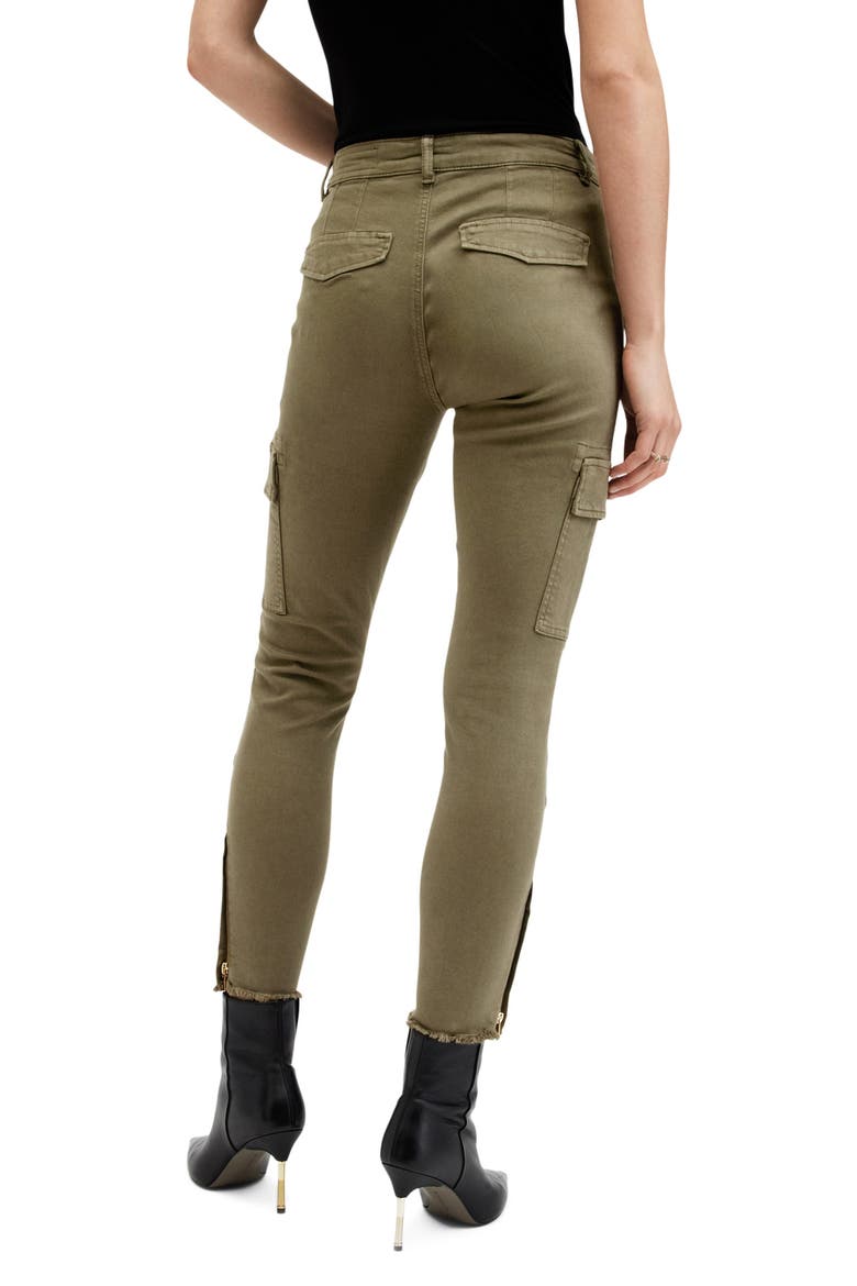 Duran Camp Skinny Cargo Pants, Alternate, color, KHAKI GREEN