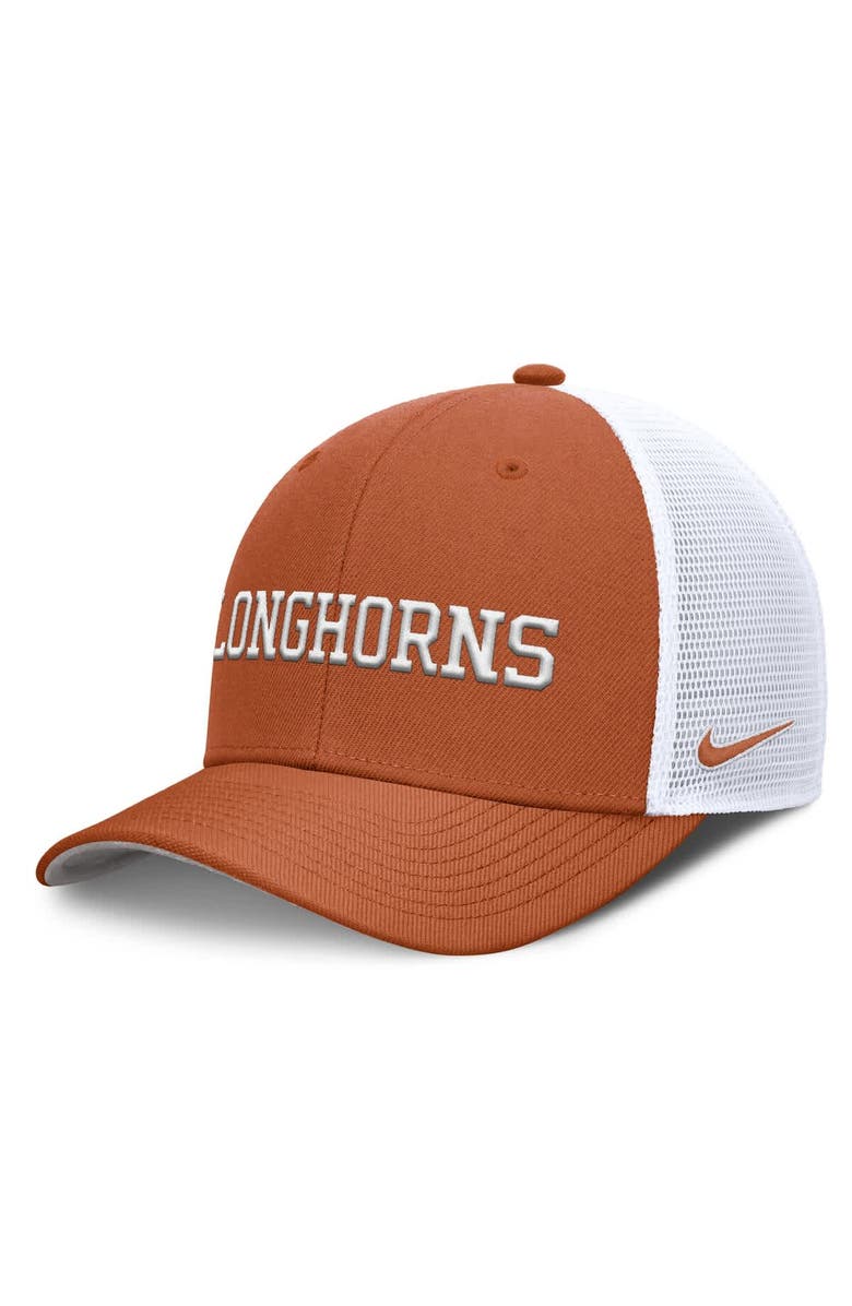 Nike Men's Nike Texas Orange Texas Longhorns 2025 Dugout Coaches Rise Performance Trucker Adjustable Hat, Alternate, color, Burnt Orange