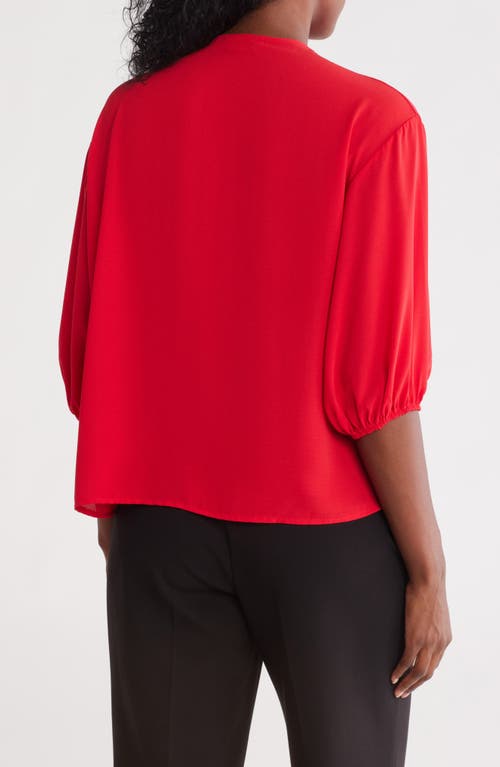 Shop Renee C Scarf Detail Three-quarter Sleeve Top
