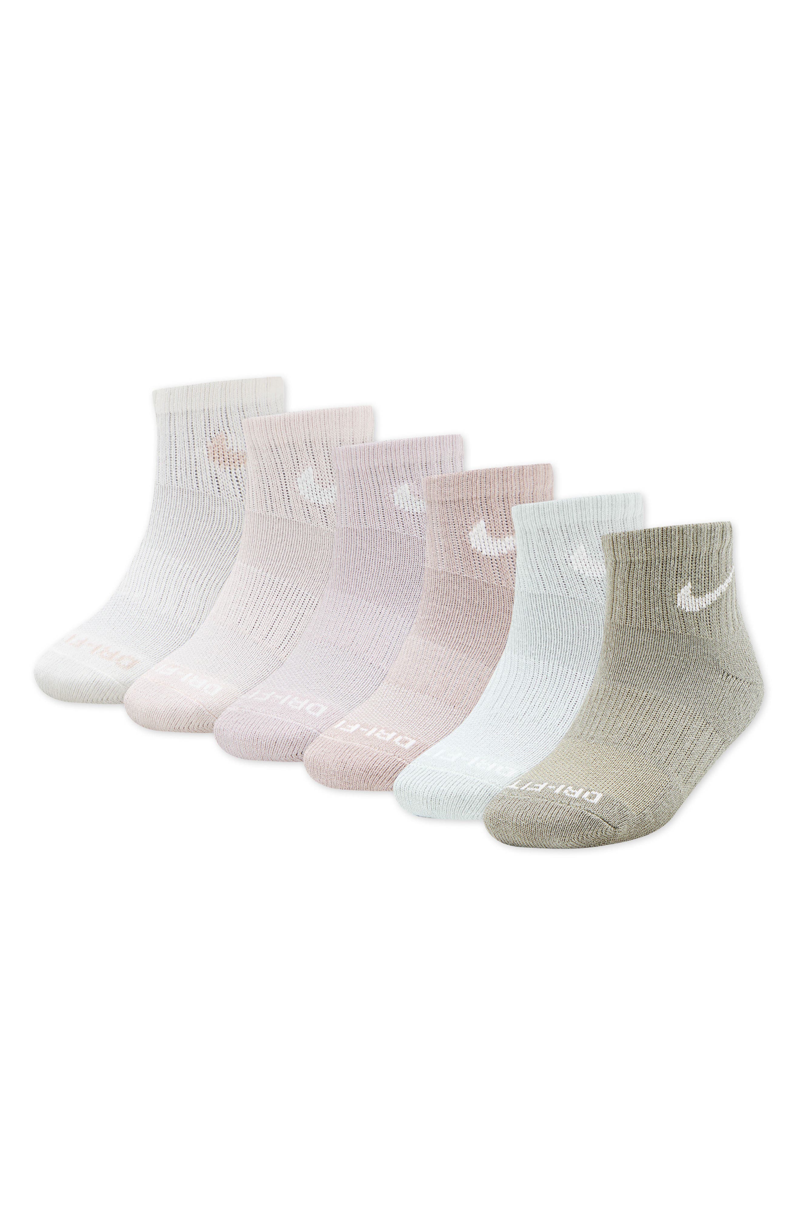 Nike Kids' 6-Pack Performance Quarter Socks