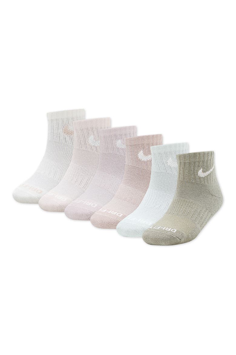 Kids' 6-Pack Performance Quarter Socks, Main, color, SAIL