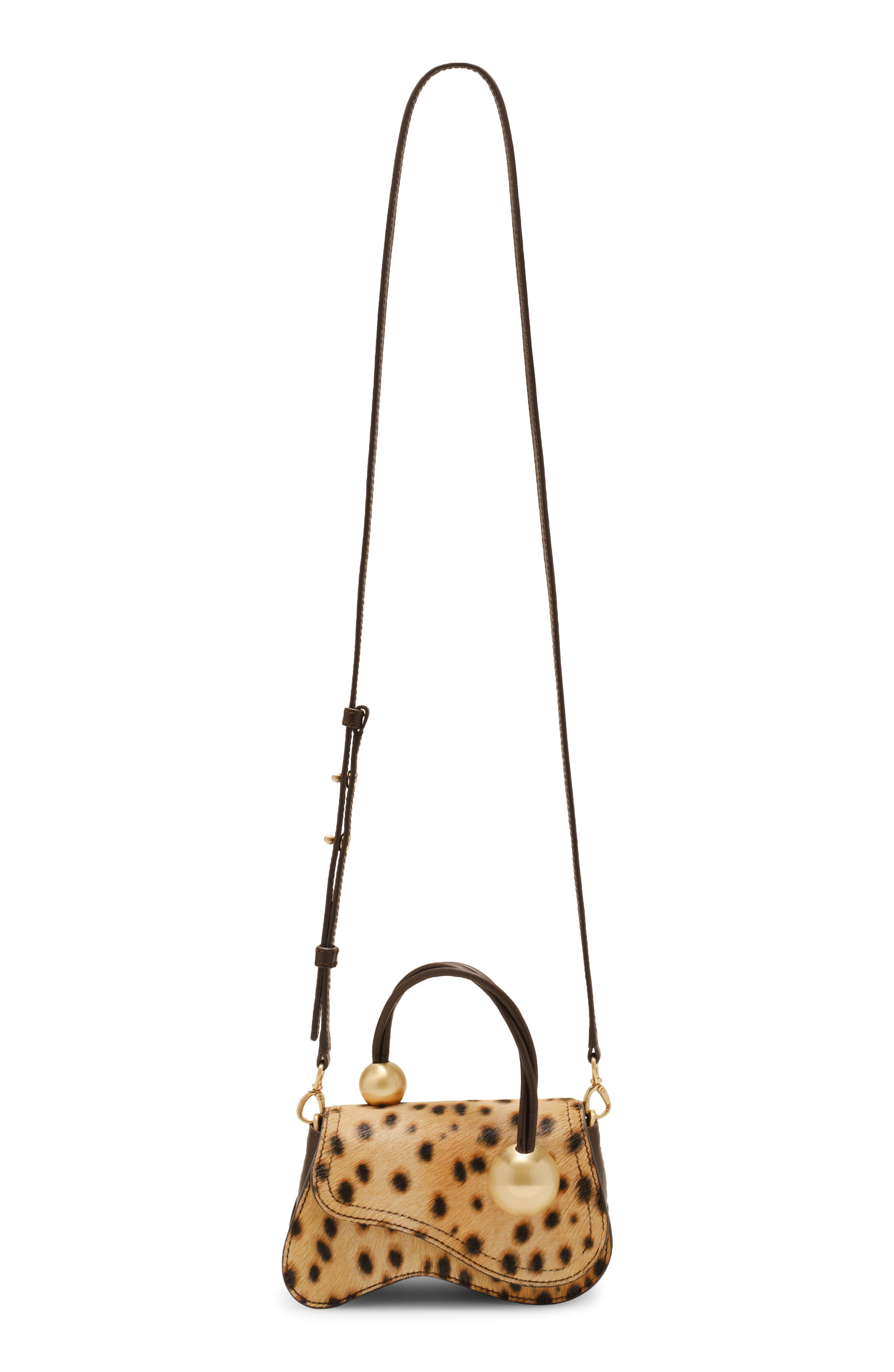 Kazia Nano Cheetah Print Genuine Calf Hair Crossbody Bag, Alternate, color, CHEETAH