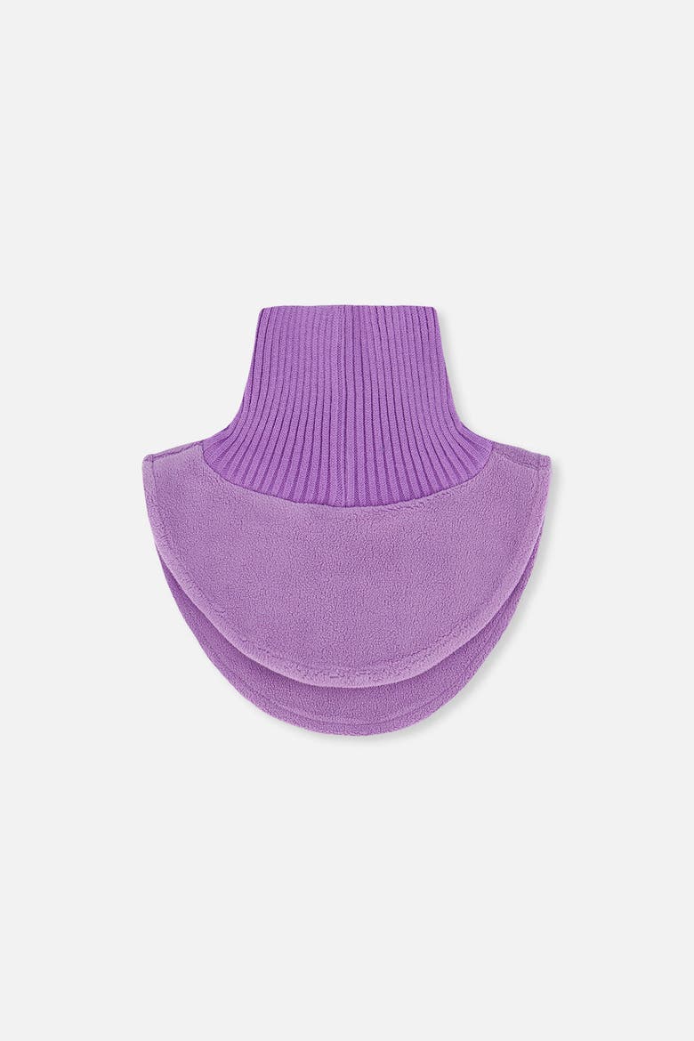 Fleece Knit & Polar Bib Turtle Neckwarmer, Alternate, color, Violet