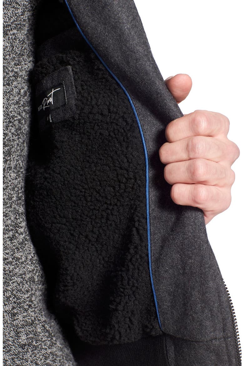 Wool Blend Bomber Jacket, Alternate, color, CHARCOAL