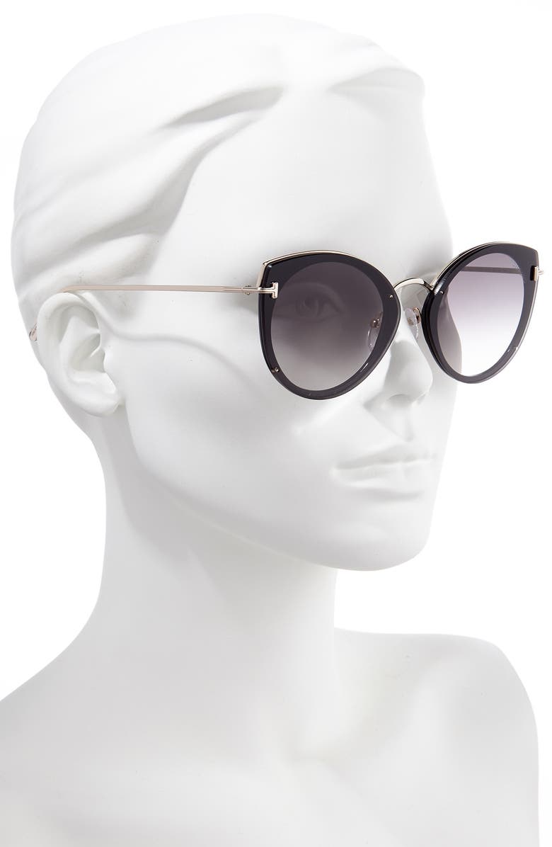 TOM FORD 63mm Cat Eye Sunglasses, Alternate, color,