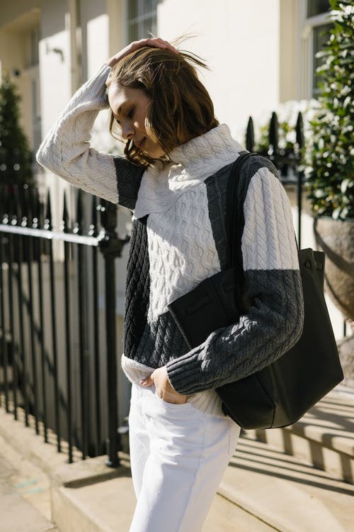 Labeca London Victoria Monochrome Patchwork Cashmere-blend Sweater In Multi