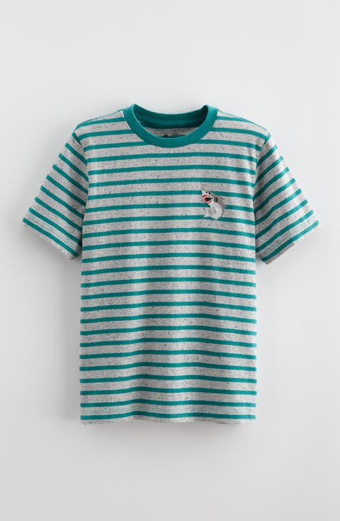 Kids' Stripe Embroidered T-Shirt (Toddler, Little Kid & Big Kid)