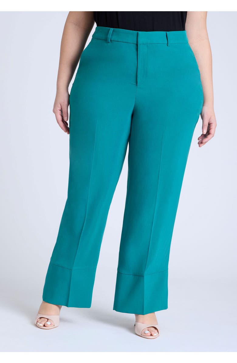 ELOQUII Tall Cuff Trouser, Alternate, color, Bayou