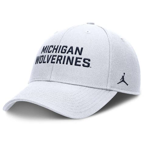 Men's Nike  White Michigan Wolverines Rise Practice Adjustable Hat