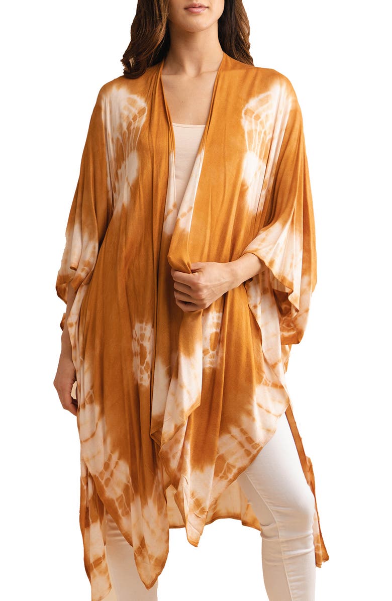 SAACHI Tie Dye Ruana, Alternate, color, Sienna