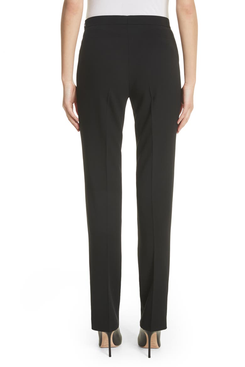 Francoise Wool Straight Leg Pants, Alternate, color, BLACK