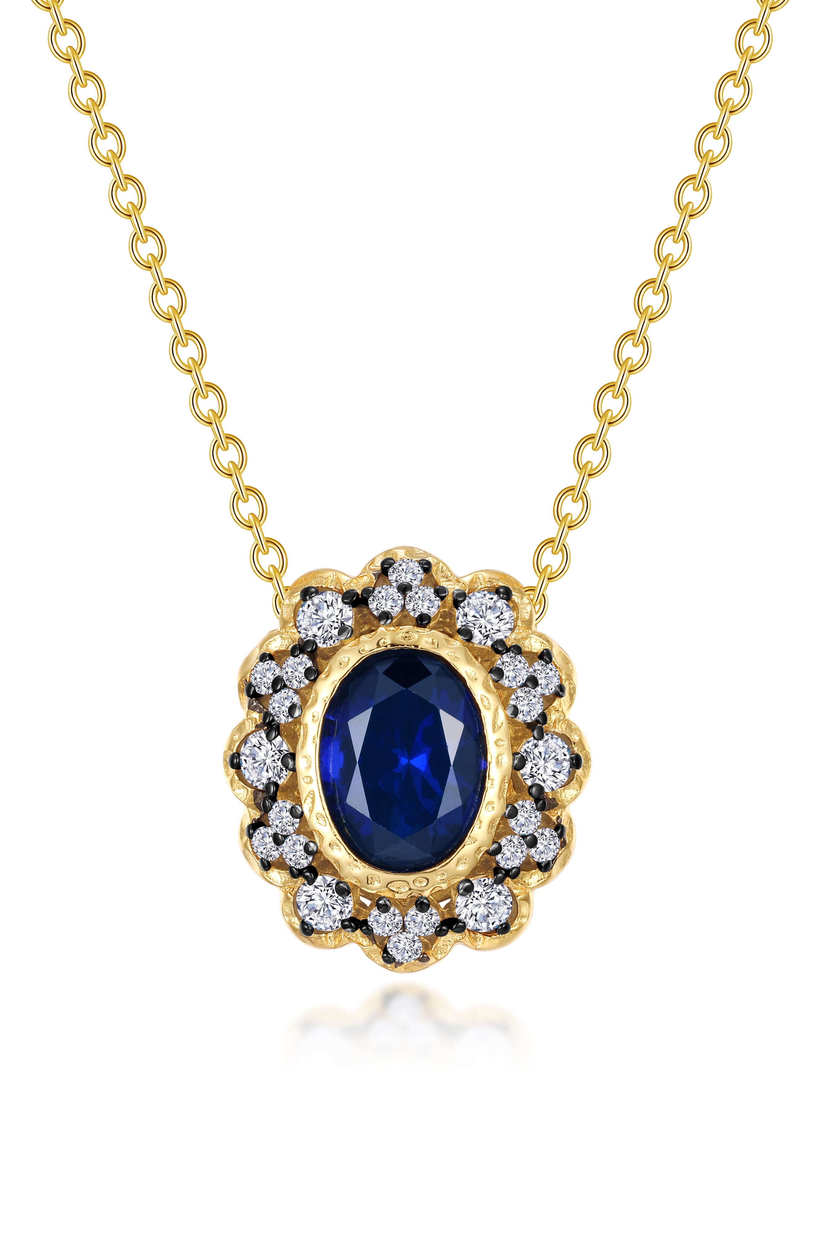 Lafonn Lab-Grown Sapphire & Simulated Diamond Pendant Necklace
