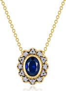 Lafonn Lab-Grown Sapphire & Simulated Diamond Pendant Necklace