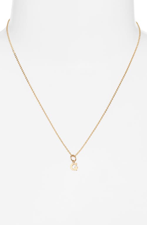 Nashelle Initial Pendant Necklace In Gold Fill - G