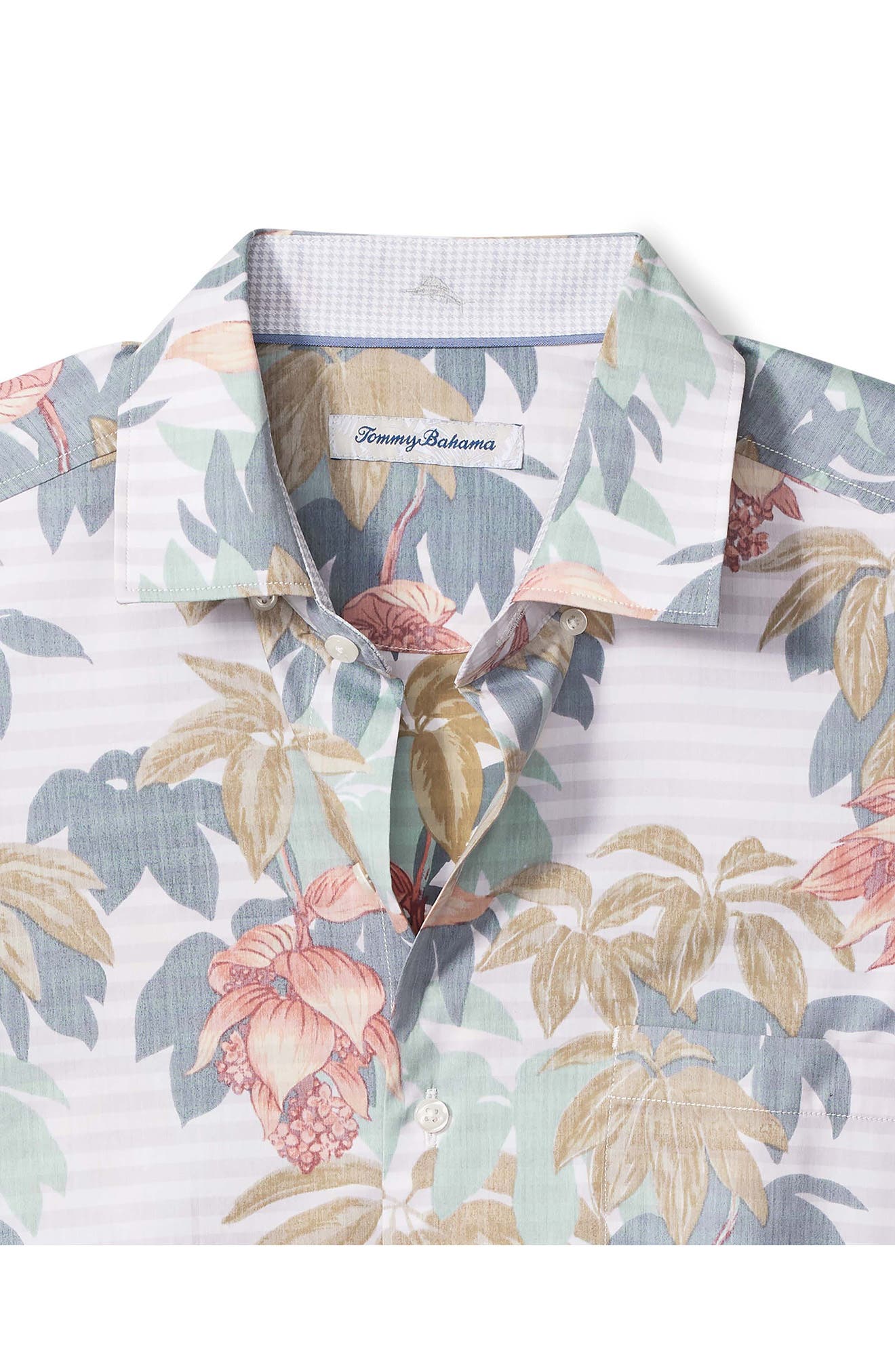 Tommy Bahama Falling Gardens Floral & Stripe Cotton & Silk Button-Up ...