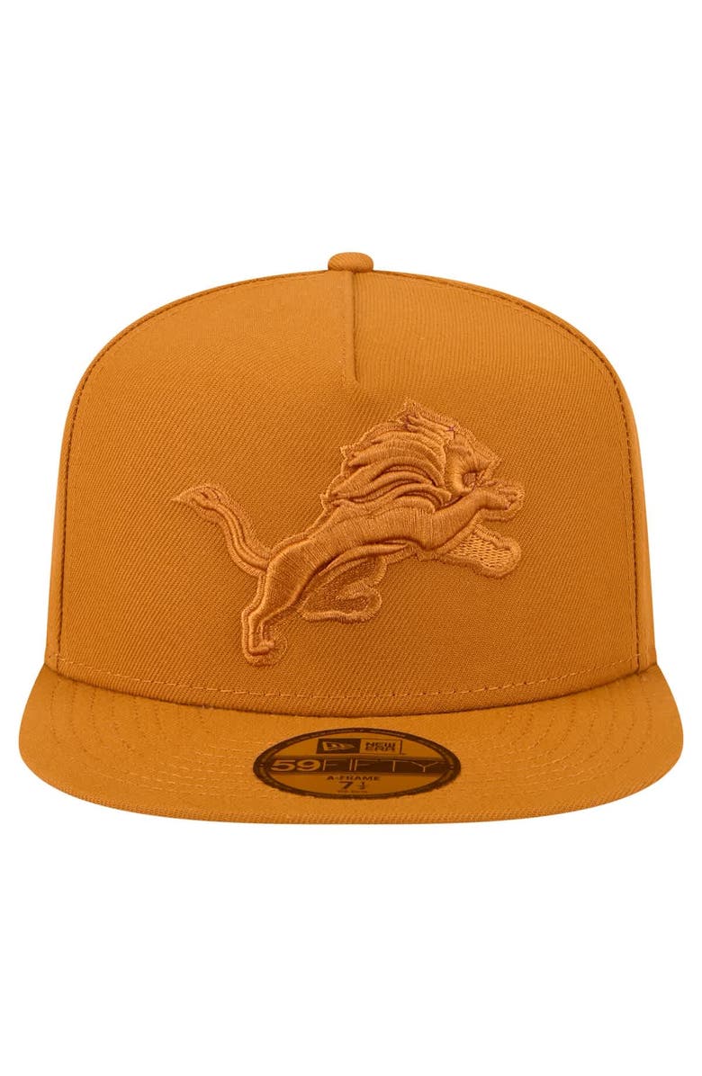 New Era Men
s New Era  Brown Detroit Lions Color Pack A-Frame 59FIFTY Fitted Hat, Alternate, color, Brown
