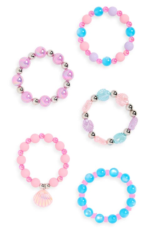 Kids' Set of 5 Stretch Bead Bracelets