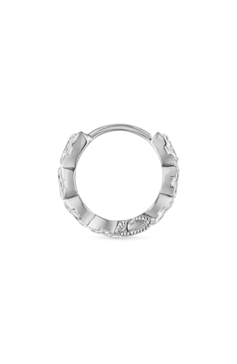 MARIA TASH Single Diamond Marquise Eternity Hoop Earring, Alternate, color, White Gold