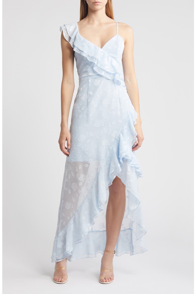 Forever Be Floral Sleeveless High-Low Dress, Main, color, LIGHT BLUE