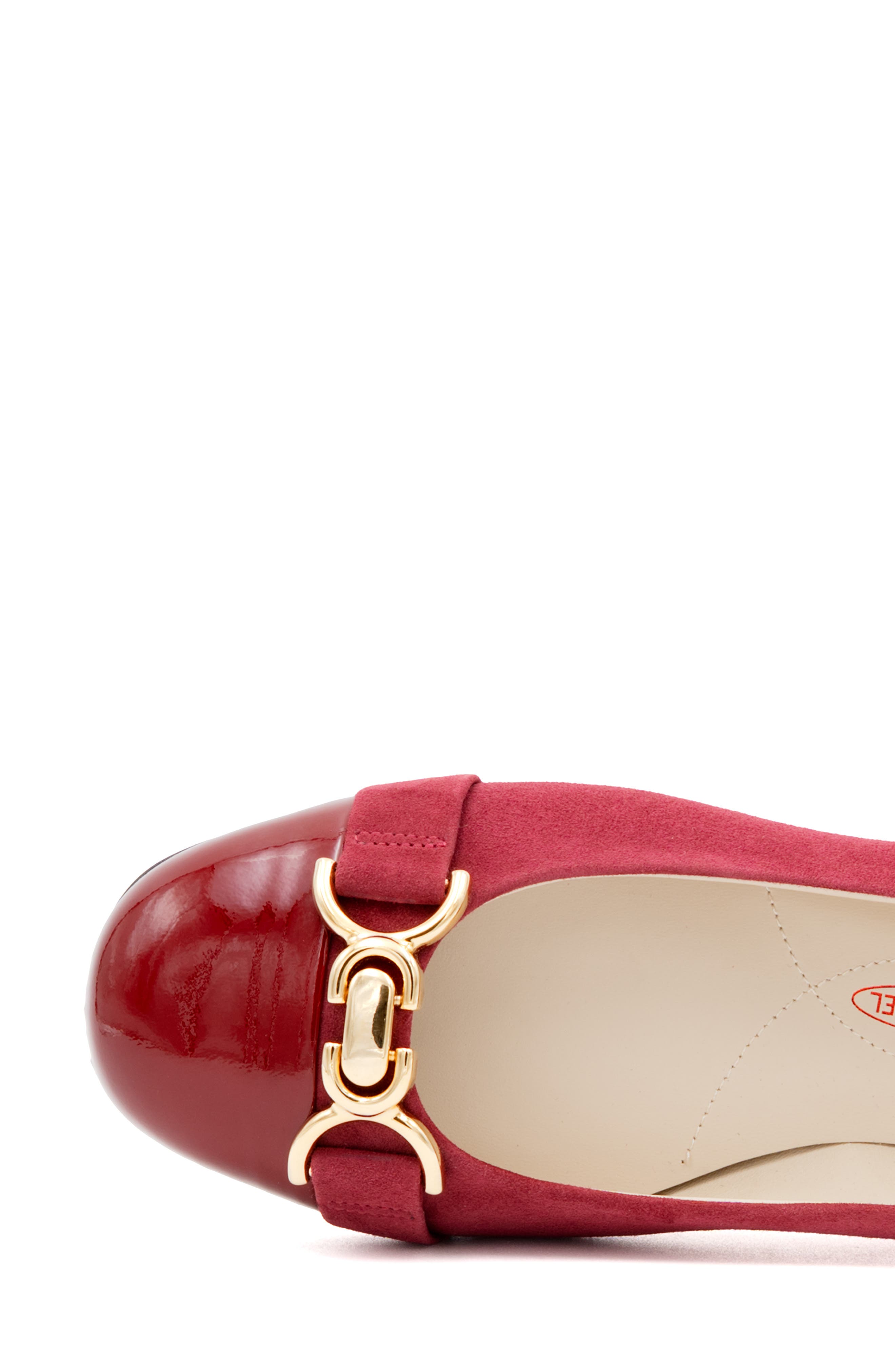 Amalfi by Rangoni Miele Cap Toe Pump, Alternate, color, Cerise Cashmere Cherry Vernice