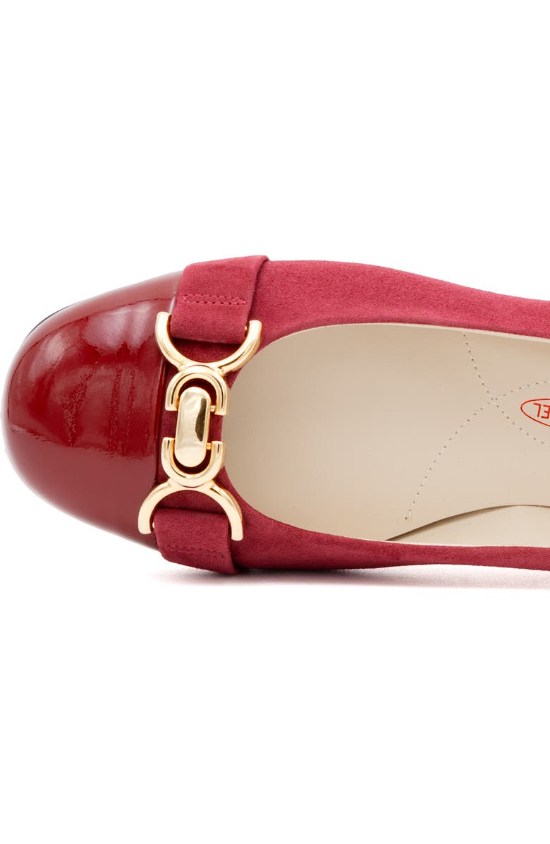 Amalfi by Rangoni Miele Cap Toe Pump, Alternate, color, Cerise Cashmere Cherry Vernice