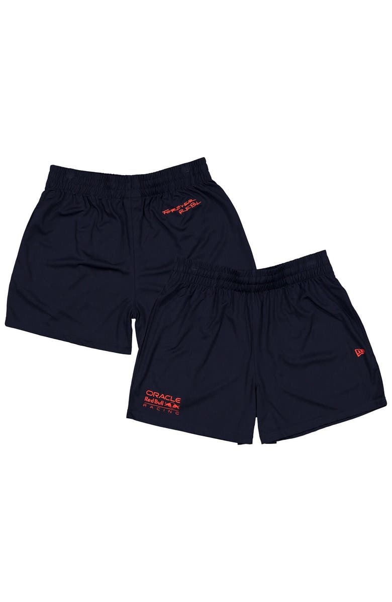 New Era Men's New Era  Navy Red Bull Racing Basketball Mesh Shorts, Main, color, 