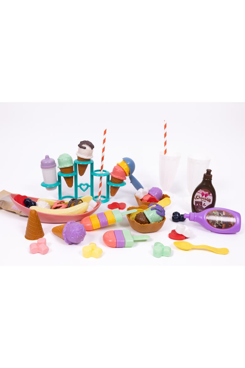 Ice Cream Waffle Set 56Pc Toy 3+, Alternate, color, Multicolored
