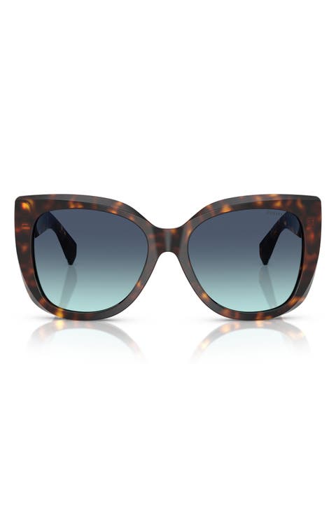 55mm Gradient Square Sunglasses