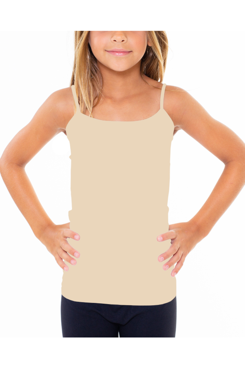 Two solid camis - Big Kid, Alternate, color, Nude-White
