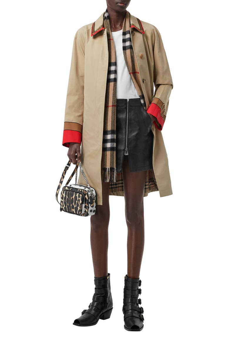 Giant Icon Check Cashmere Scarf, Alternate, color, ARCHIVE BEIGE