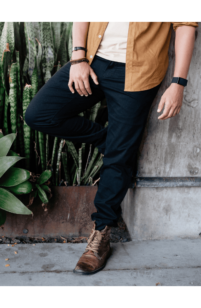 Dapper Boi Slim Black Chino Pants, Alternate, color, Black