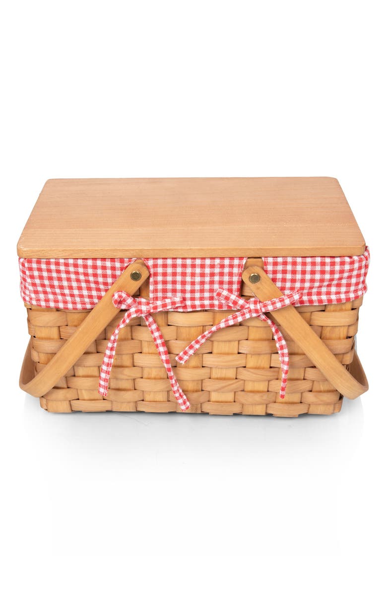 Picnic Time Piccola Picnic Basket, Main, color, Red