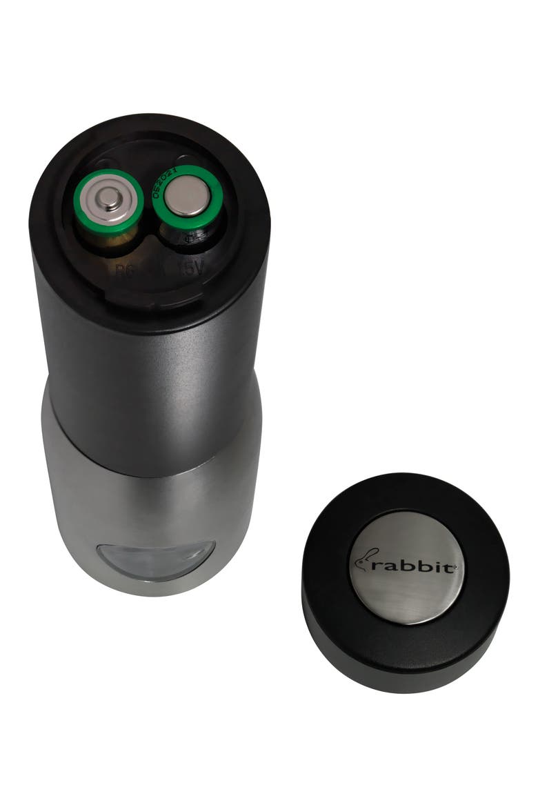 Rabbit® Stainless Steel Electric Corkscrew, Alternate, color, BLACK/STAINLESS STEEL