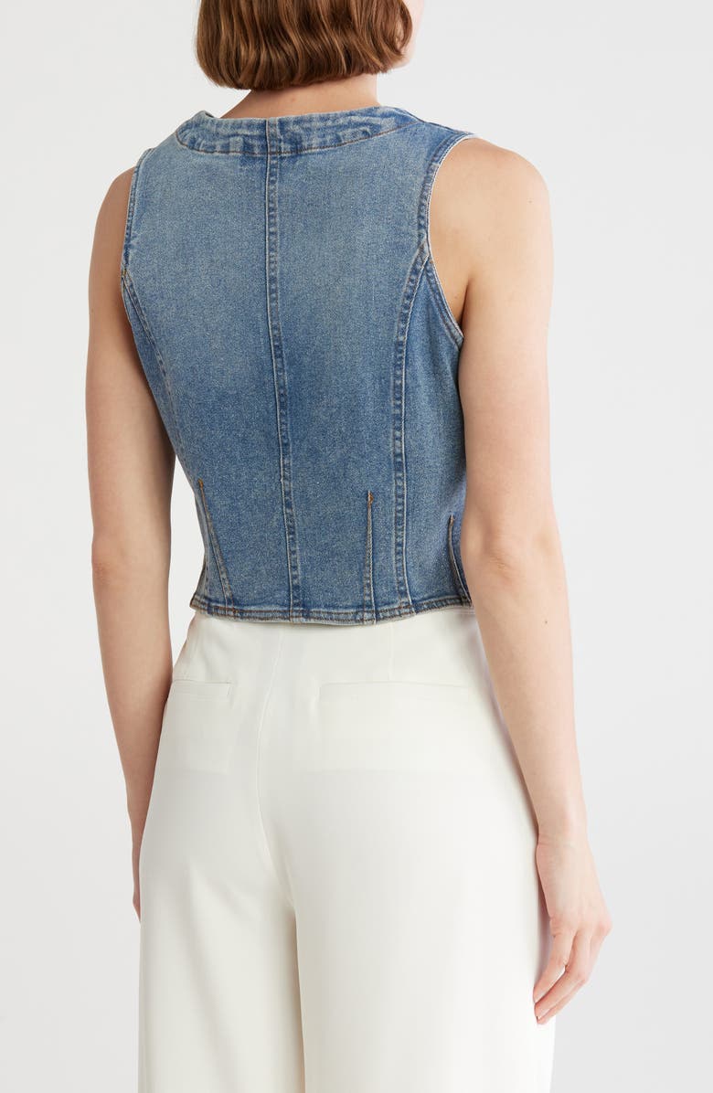 Vigoss Seamed Denim Vest, Alternate, color,