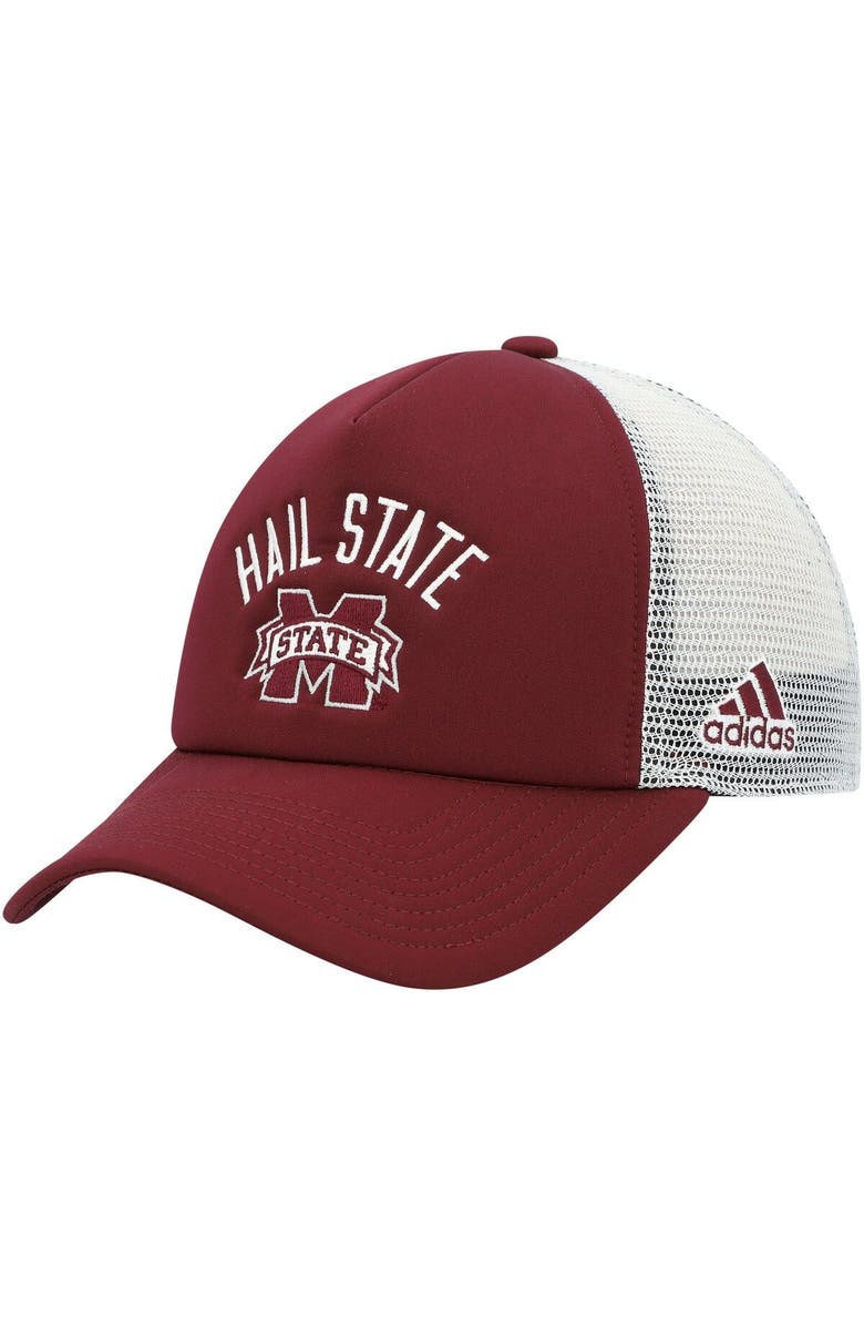 adidas Men's adidas Maroon Mississippi State Bulldogs Dowsing & Bell Trucker Snapback Hat, Main, color, Maroon