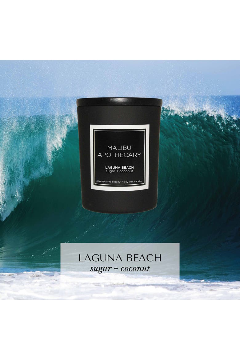 Mini Matte Black Candle, Alternate, color, Laguna Beach