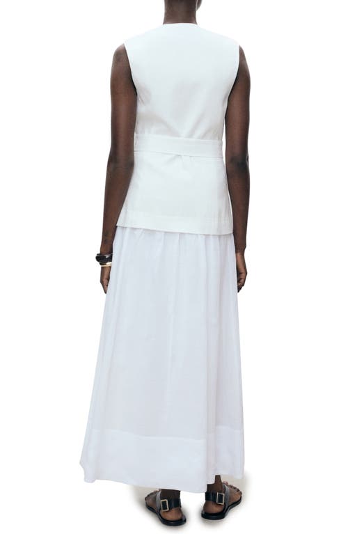 Mango Mariona Sleeveless Belted Linen Maxi Dress