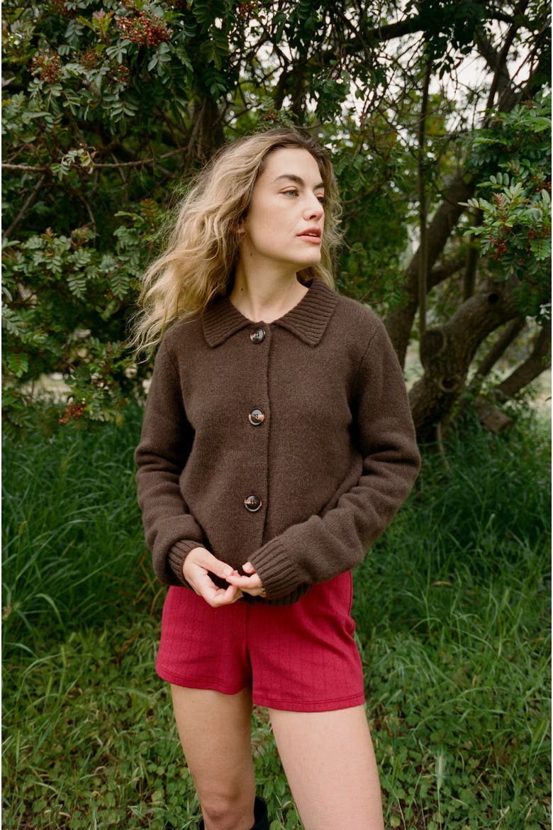 Kaia Cardigan, Alternate, color, ESPRESSO