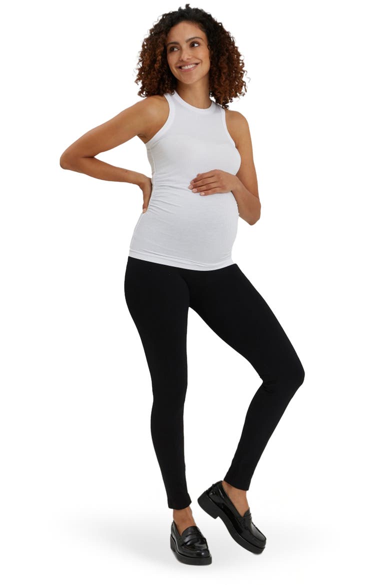The Ribbed Maternity Tank, Alternate, color, White