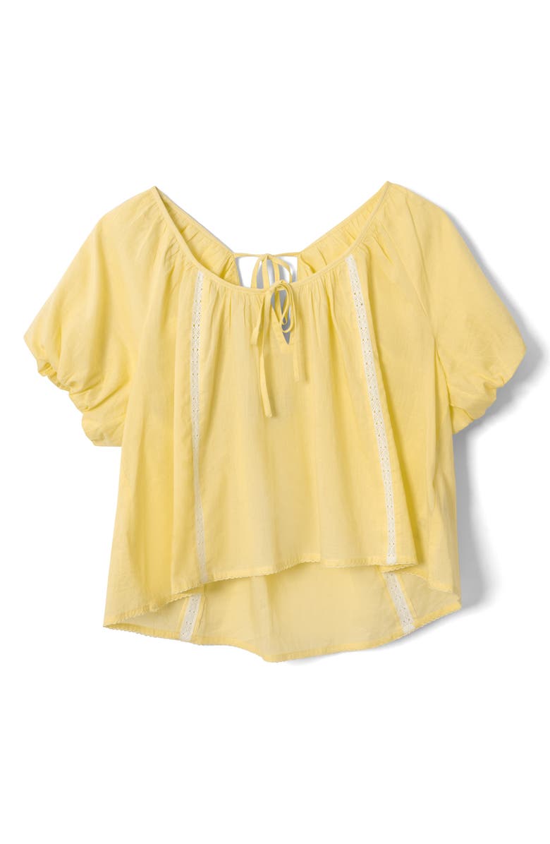 Damson Madder Maura Lace Trim Top, Main, color, Butter