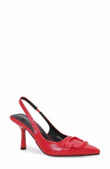 BERNESS Buckled Pointed Toe Slingback Pump