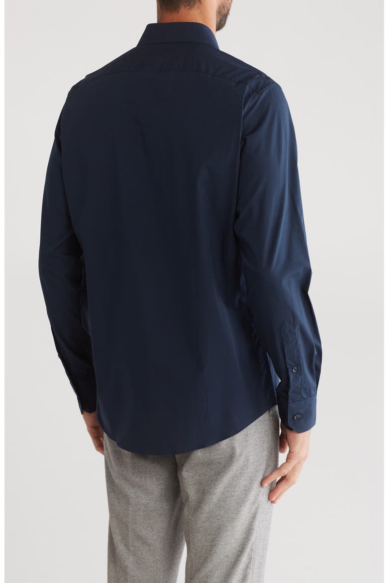 Comfort Fit Cotton Dress Shirt, Alternate, color, NAVY