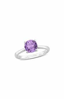 DELMAR Amethyst Solitaire Ring
