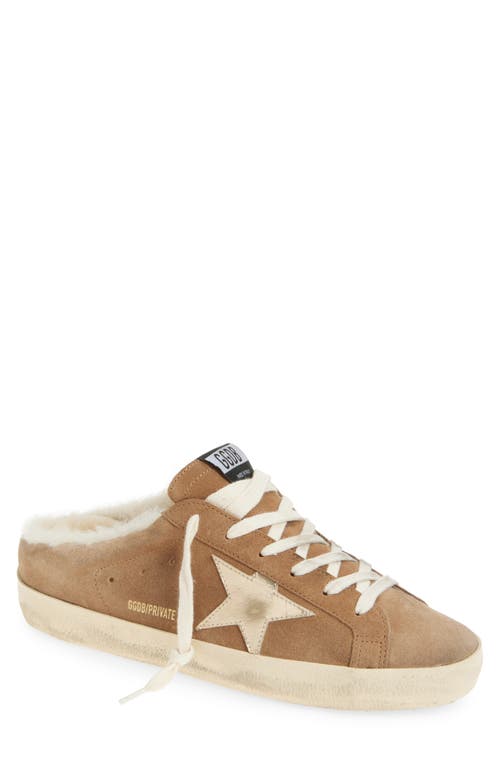 GOLDEN GOOSE GOLDEN GOOSE SUPER-STAR SABOT GENUINE SHEARLING LINED MULE SNEAKER 